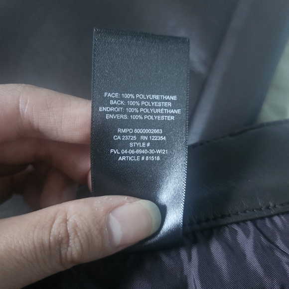 WILFRED The Melina Pant High Waist Vegan Leather Dark Brown Size 4 Aritzia - Picture 8 of 10